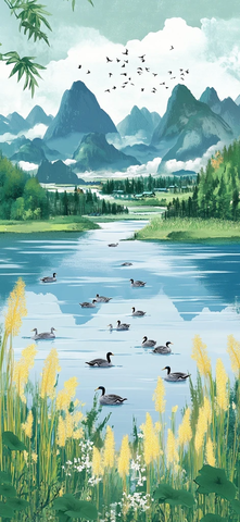 宁静山水间的悠然时光