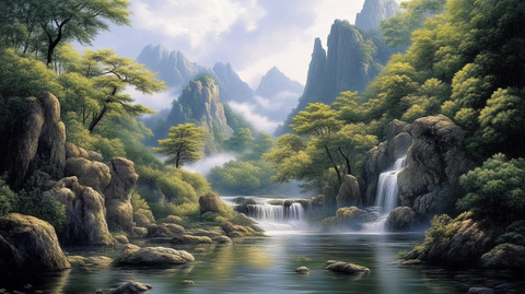 山间溪流的静谧之美