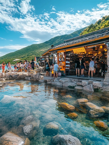 山水间的热闹小店