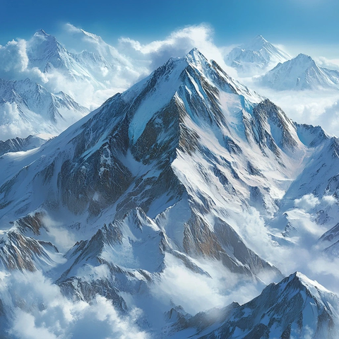 云端之上的雪山群