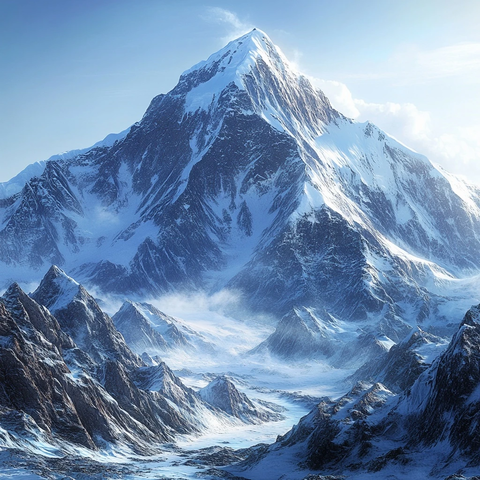 冰雪覆盖的山脉