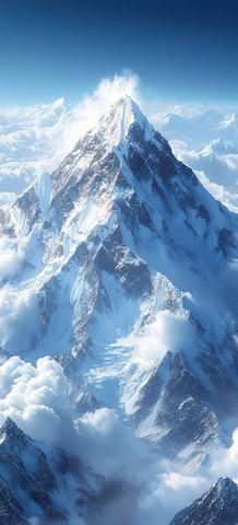 高耸入云的雪山