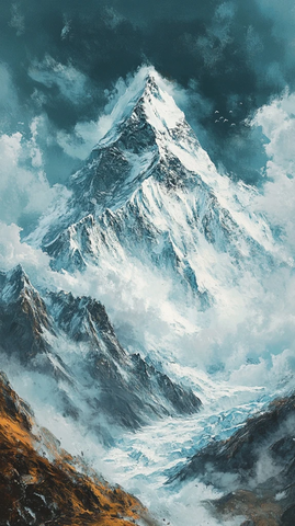 雪山之巅的艺术呈现