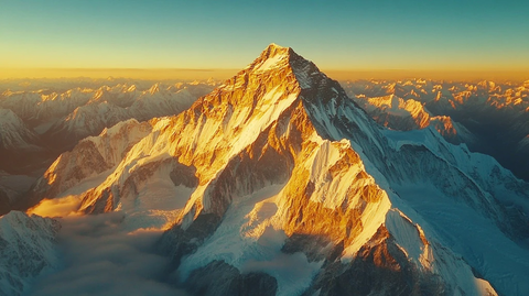 日照金山之壮丽峰巅