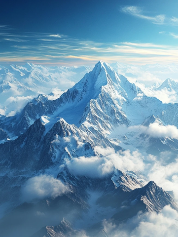 云端之上的雪山