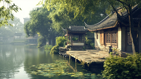 河畔古居的清幽时光