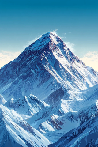 冰雪覆盖的山脉