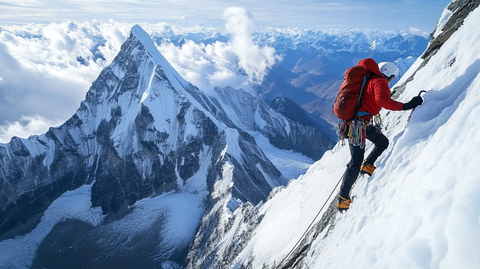单人攀登雪山