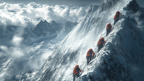 峭壁上的攀登者