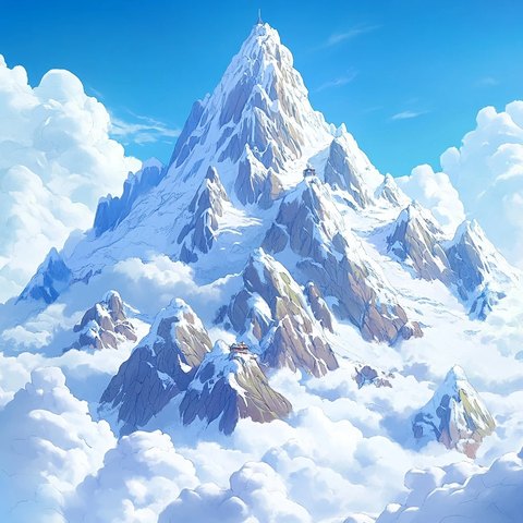 云端之上的雪山