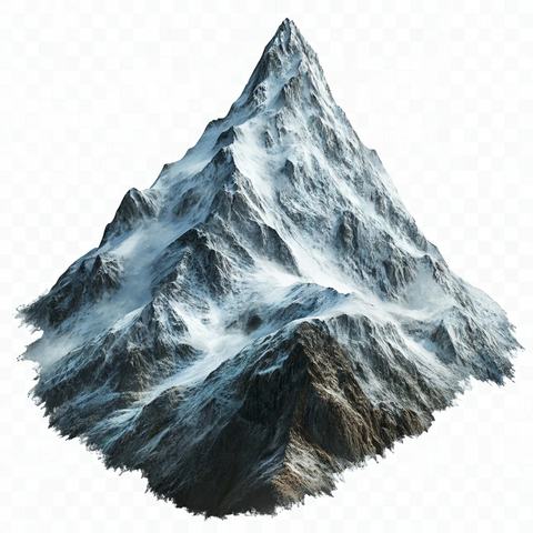 孤立的雪山模型