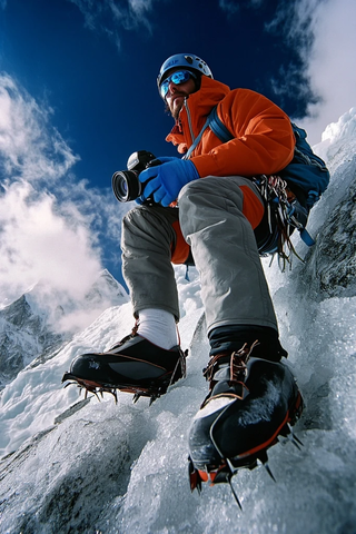 冰山上的摄影者