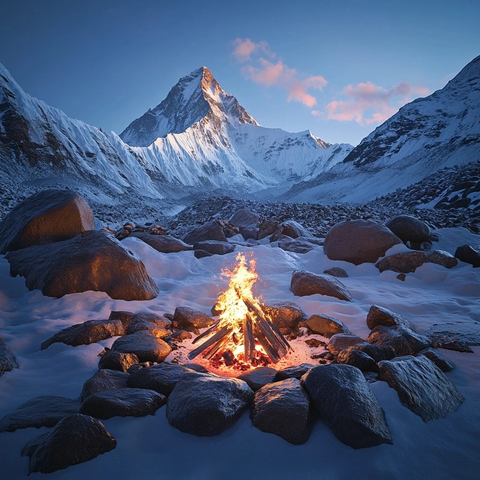 雪山篝火