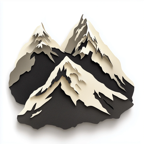 纸雕雪山