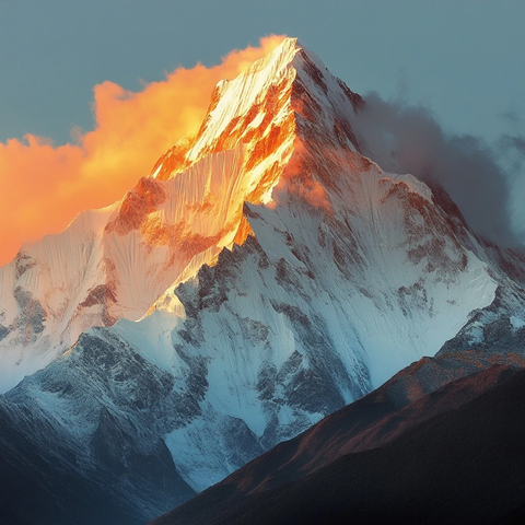 日照金山的壮丽景象
