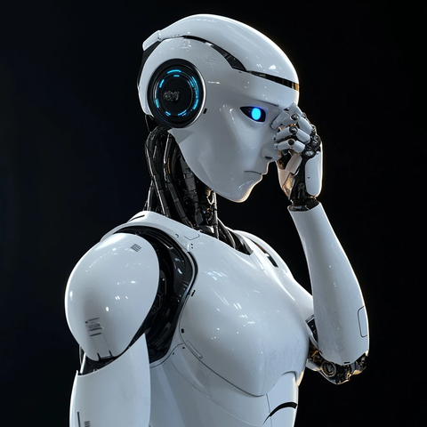 机器人困惑思考中