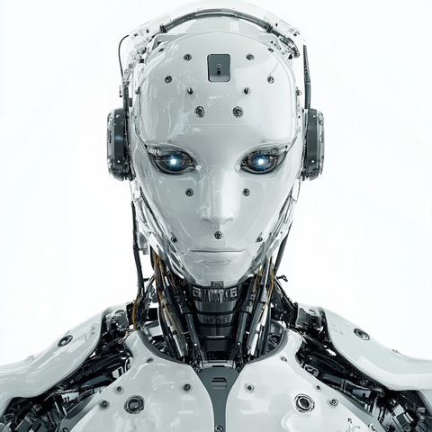 机器人透明背景直视镜头