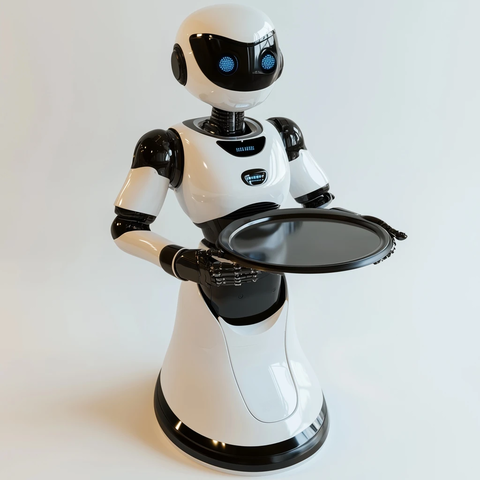 机器人服务托盘俯视图