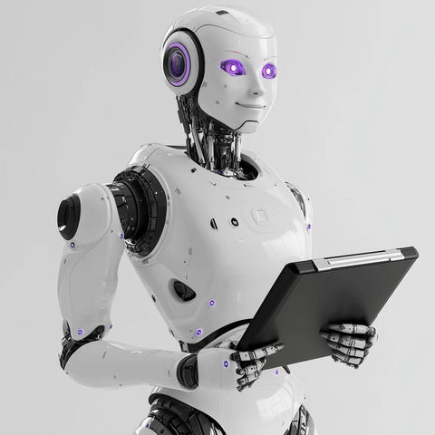 机器人面试手持文件夹