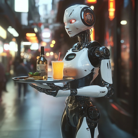 机器人端饮品服务