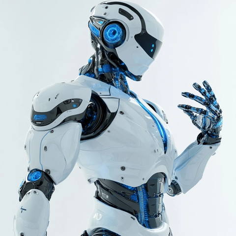 机器人手托物体站立