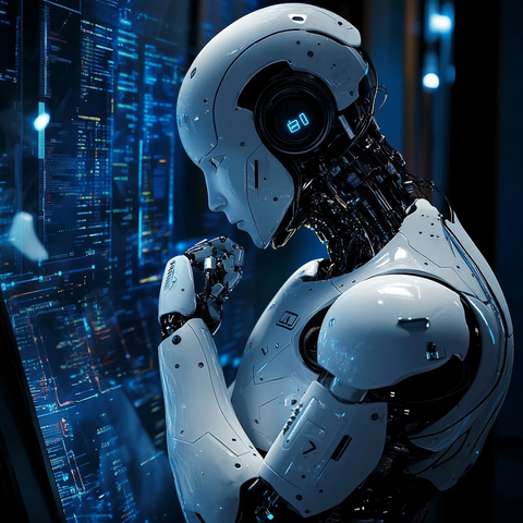 机器人思考科技屏幕