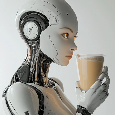 机器人首次品尝双倍超级拿铁