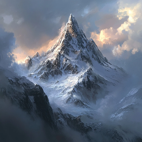 雪峰之巅的曙光