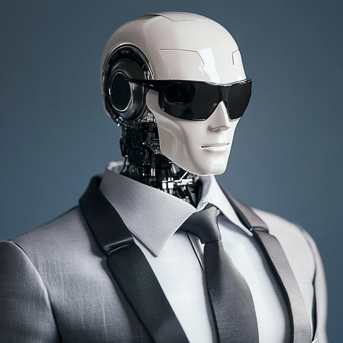 商务机器人戴墨镜