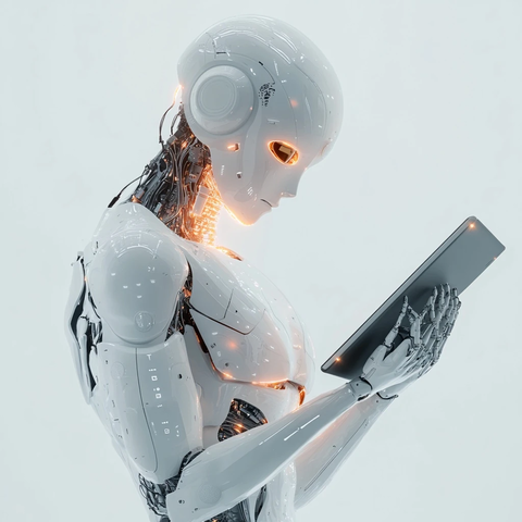 全息人物手持平板笔记本