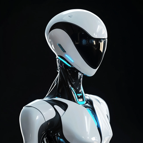 人形机器人思索虚拟空间