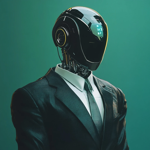 机器人金融顾问绿色背景