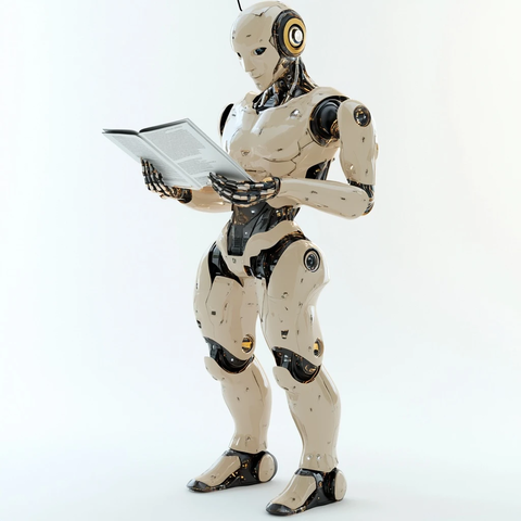 机器人阅读文章站立