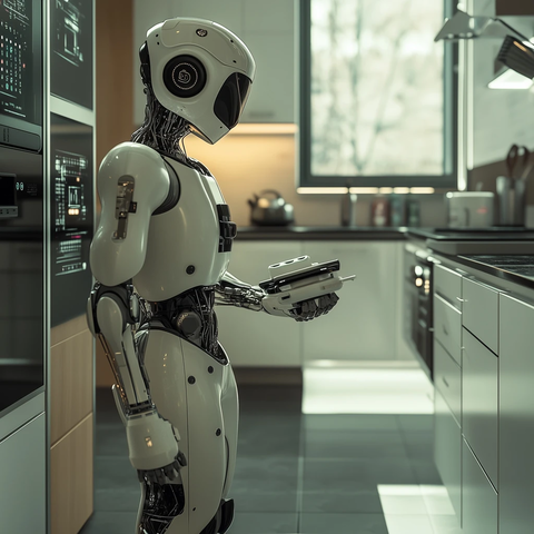 家用机器人清洁厨房