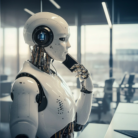 机器人办公室打电话