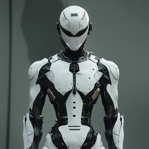 半机器人半人类上半身站立