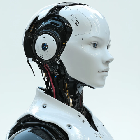 机器人头像高分辨率照片