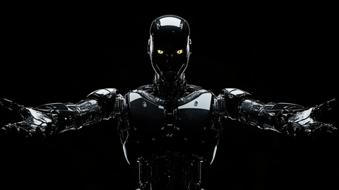 邪恶机器人张开双臂