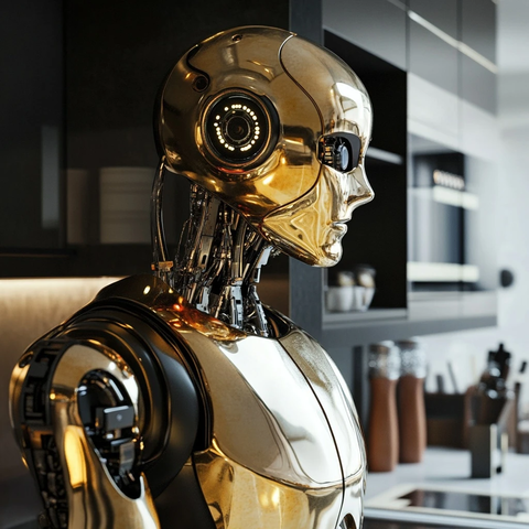 未来厨房中的机器人丈夫