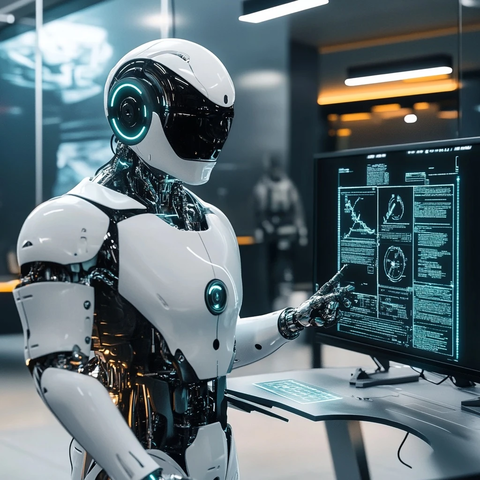 机器人接收指令场景