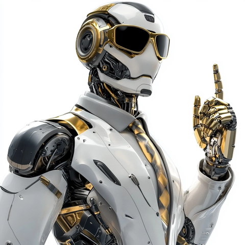 机器人助手白色背景