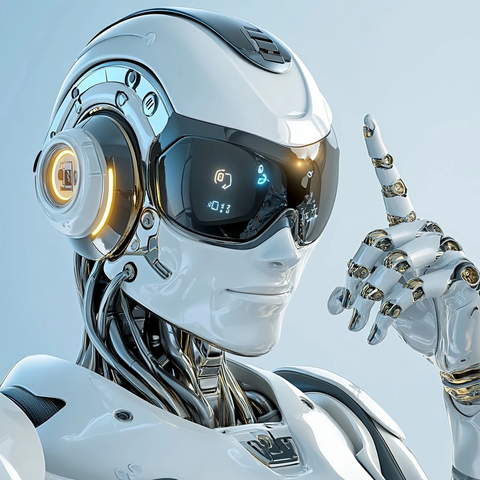 机器人头手机互动