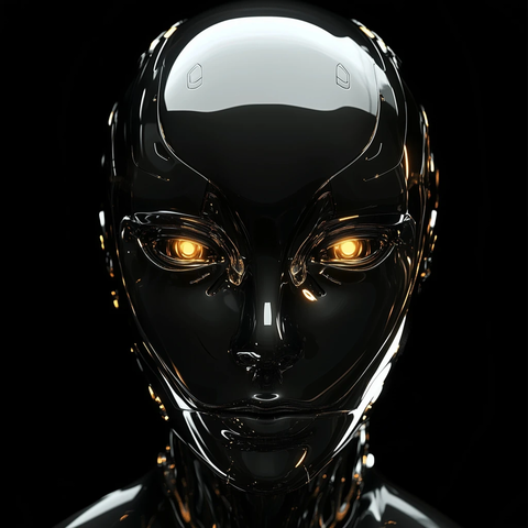 机器人灰脸凝视