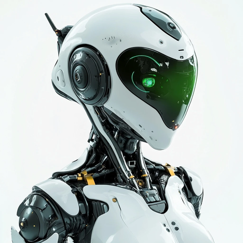 绿色金属机器人助手