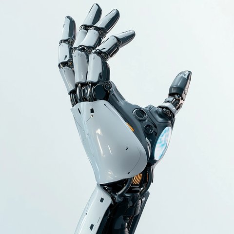 机器人手指轻触瞬间