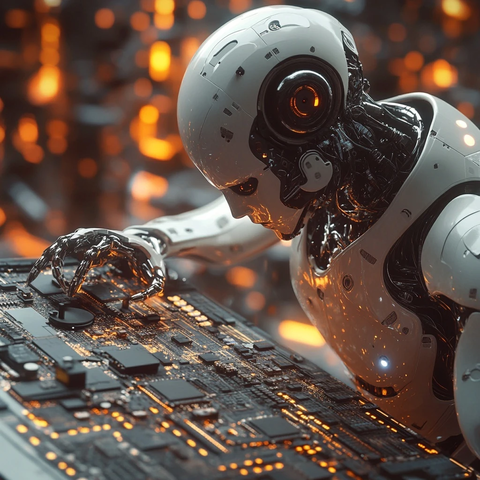 机器人组装电路板