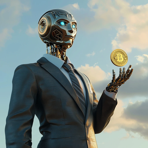 机器人掌中虚拟币自信站立