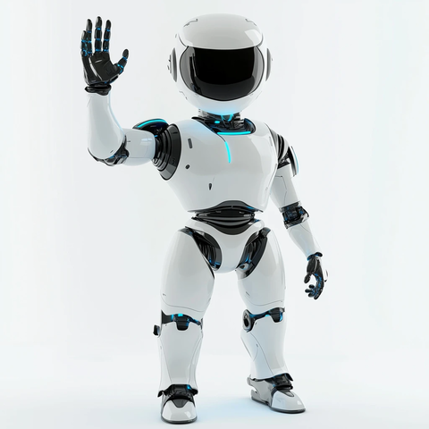 机器人裁缝挥手问好