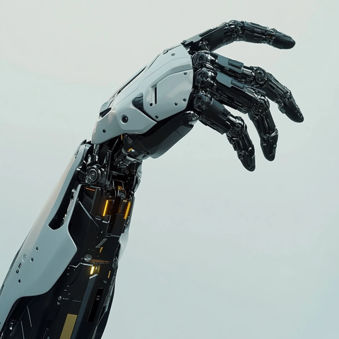 机器人手臂模型特写