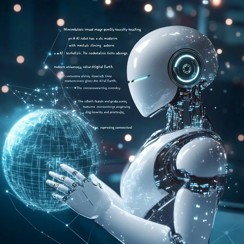 机器人触碰数字地球